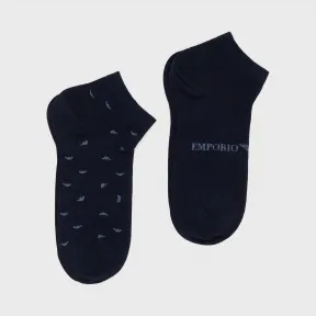 安普里奥·阿玛尼/Emporio Armani 通体鹰标训练袜两双装 46662343hv