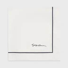 乔治阿玛尼/Giorgio Armani 带边饰和 Giorgio Armani 签名纯真丝胸前口袋方巾 46654607ec