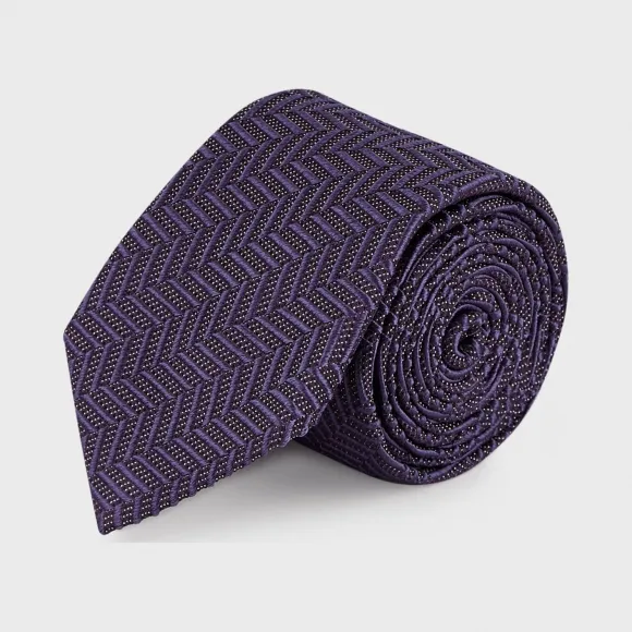 乔治阿玛尼/Giorgio Armani 几何图案真丝领带 46654397fn