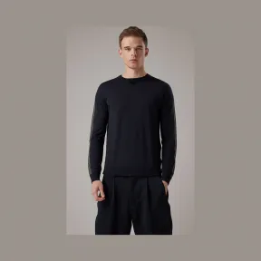 乔治阿玛尼/Giorgio Armani 双色人字纹嵌花初剪羊毛毛线衫 39929356of