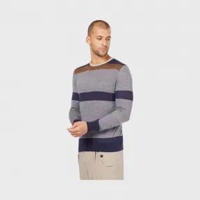 乔治阿玛尼/GIORGIO ARMANI 男士 不规则条纹真丝羊绒毛线衫 14030250pb