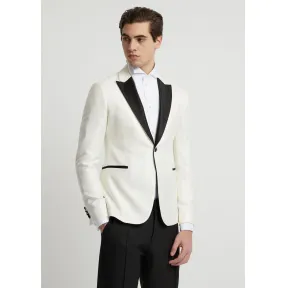 安普里奥·阿玛尼/Emporio Armani 缎面翻领粘胶纤维修身无尾礼服 41866199ui