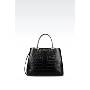 安普里奥·阿玛尼/Emporio Armani 鳄鱼纹印花牛皮中号购物袋 45319030LP