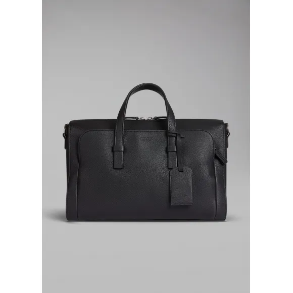 乔治阿玛尼/Giorgio Armani 姓名标牌粒面皮革旅行包 45416461gn