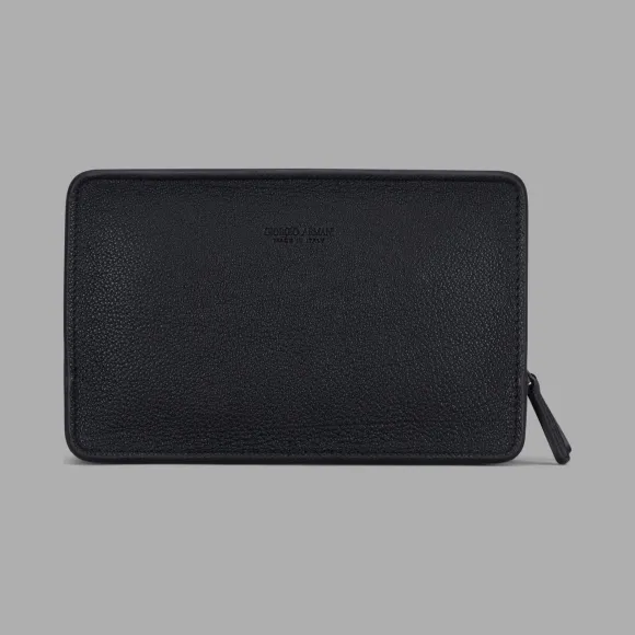 乔治阿玛尼/Giorgio Armani 双隔层粒面皮洗漱包 45442749rn