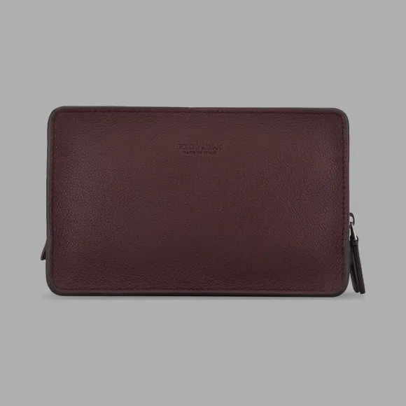 乔治阿玛尼/Giorgio Armani 双隔层粒面皮洗漱包 45444318fl