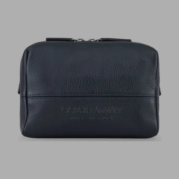 乔治阿玛尼/Giorgio Armani 正面徽标鹿皮腰包 45452554fw