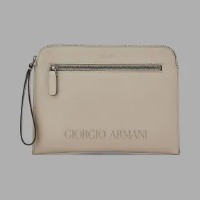 乔治阿玛尼/Giorgio Armani 同系配色徽标粒面皮整理袋 46622422it