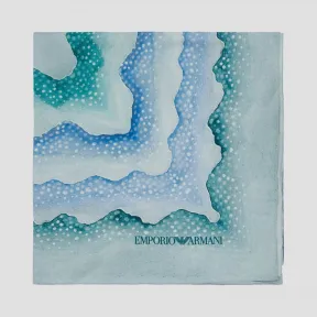 安普里奥·阿玛尼/Emporio Armani 波纹印花真丝头巾 46627194bl