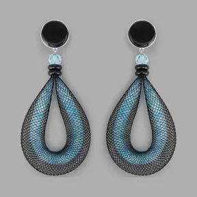 乔治阿玛尼/Giorgio Armani 网纱管饰珠宝吊坠耳环 50225467be