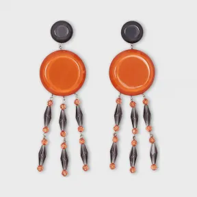 乔治阿玛尼/Giorgio Armani 吊坠耳环带圆形配饰和流苏 50231439jc