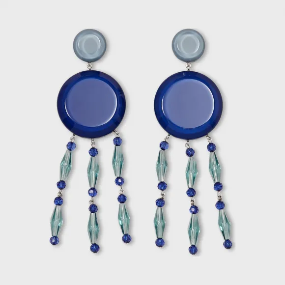 乔治阿玛尼/Giorgio Armani 吊坠耳环带圆形配饰和流苏 50231336jw