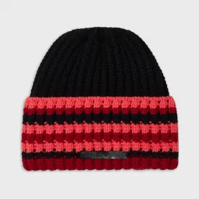 安普里奥·阿玛尼/Emporio Armani 羊毛混纺镂空针织翻折式帽沿贝雷帽 46656902ta