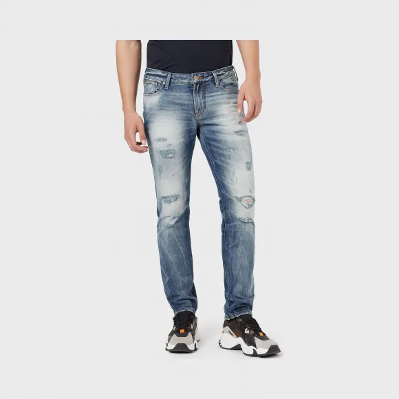 安普里奥·阿玛尼/Emporio Armani J06 修身版型舒适棉质斜纹牛仔裤 42764962so