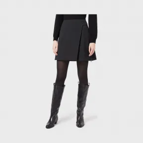 安普里奥·阿玛尼/Emporio Armani 绉绸裹身迷你裙，双层绉纱 35423127md