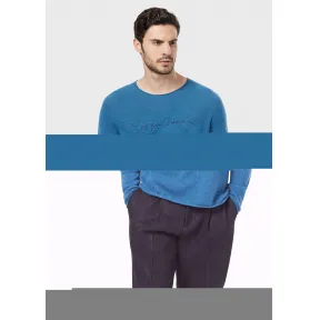 乔治阿玛尼/Giorgio Armani 印染标识印花羊绒毛线衫 39996945np