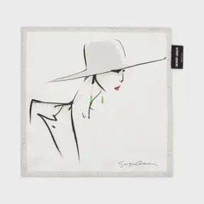 乔治阿玛尼/Giorgio Armani 水彩印花真丝缎面小号头巾 46654177jn