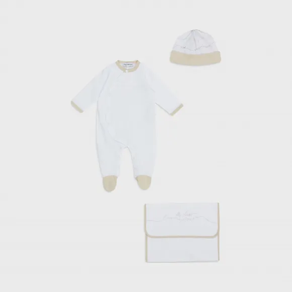 安普里奥·阿玛尼/Emporio Armani 含婴儿套装、无檐小帽和防尘袋的礼品套装 46659892uk