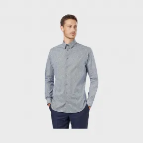 乔治阿玛尼/Giorgio Armani 标准版型人字纹面料带标识褶饰衬衫 38857500rq