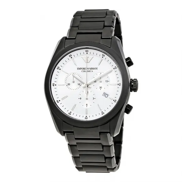 安普里奥·阿玛尼/Emporio Armani Ceramica 石英机芯 黑色陶瓷 男表 AR1492