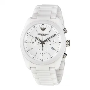 安普里奥·阿玛尼/Emporio Armani Ceramica 石英机芯 哑光白色陶瓷 女表 AR1493