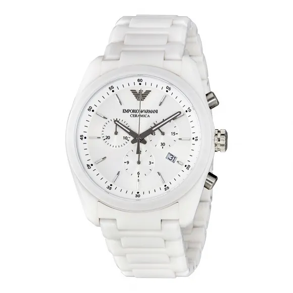 安普里奥·阿玛尼/Emporio Armani Ceramica 石英机芯 哑光白色陶瓷 女表 AR1493
