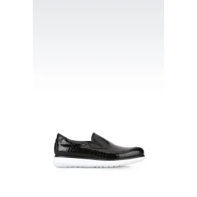 乔治阿玛尼/Giorgio Armani 鳄鱼纹纳帕皮革便鞋  11193972PA