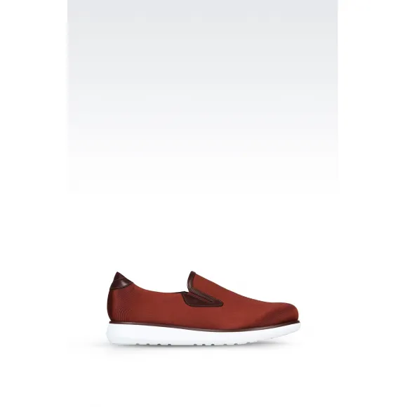 乔治阿玛尼/Giorgio Armani 织物与皮革便鞋  11227764DB