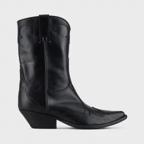 安普里奥·阿玛尼/Emporio Armani Camperos 激光切割嵌花植鞣革靴子 11768127wb