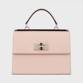 乔治阿玛尼/Giorgio Armani 有机玻璃细节旋扣光面皮革手提包 45416476fx