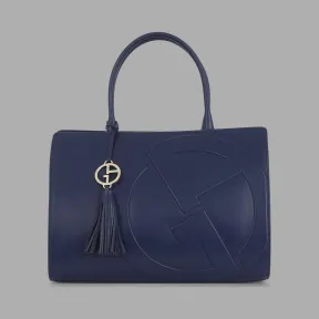 乔治阿玛尼/Giorgio Armani GA 浮雕标志皮革 Cabas 包 55017616de