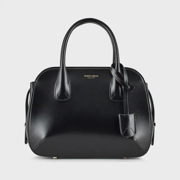 乔治阿玛尼/GIORGIO ARMANI 女士 Palmellato 皮革小号 La Prima 托特包 55018498hl