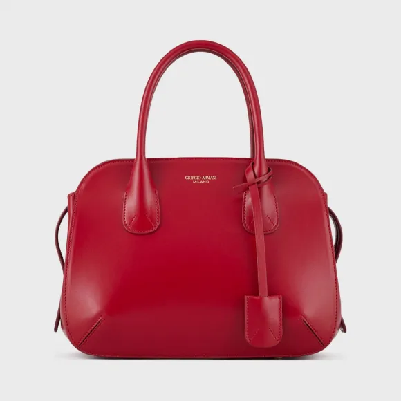 乔治阿玛尼/GIORGIO ARMANI 女士 Palmellato 皮革小号 La Prima 托特包 55018502am