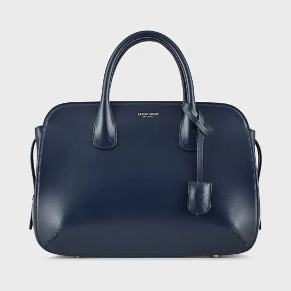 乔治阿玛尼/GIORGIO ARMANI 女士 Palmellato 皮革大号 La Prima 托特包 55018504nr