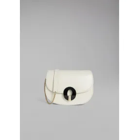 乔治阿玛尼/Giorgio Armani 有机玻璃扣亮泽皮革斜挎包 45422195jx