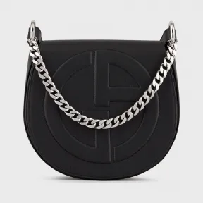 乔治阿玛尼/Giorgio Armani 立体 GA 徽标款皮革圆形斜挎包 45473800ur