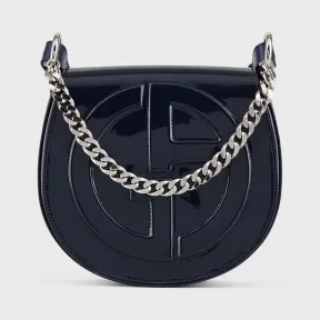 乔治阿玛尼/Giorgio Armani 立体 GA 徽标款皮革圆形斜挎包 45474904im