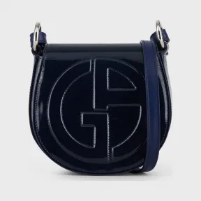 乔治阿玛尼/Giorgio Armani 漆皮单肩包带压印 GA 标识 45474901tf