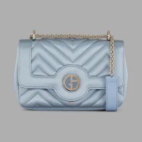 乔治阿玛尼/Giorgio Armani 珐琅徽标绗缝缎面迷你包 45449189ch