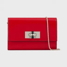 乔治阿玛尼/Giorgio Armani 链带和扭锁皮革迷你手提包 45472883hq