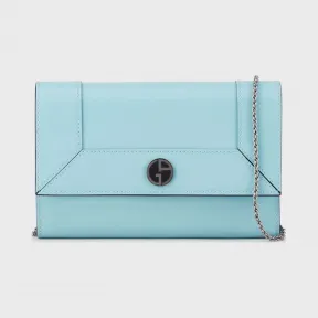 乔治阿玛尼/Giorgio Armani 珐琅徽标光滑皮革单肩包 45470663rr