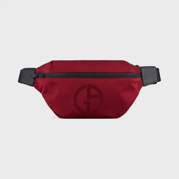 乔治阿玛尼/Giorgio Armani 压花标识和正面拉链袋腰包 45473420dr