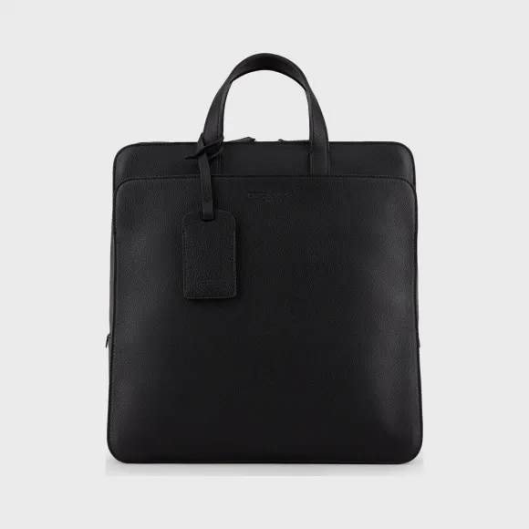 乔治阿玛尼/Giorgio Armani 全粒面皮革竖向公文包 45474852nn