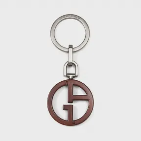 乔治阿玛尼/Giorgio Armani GA 徽标皮革钥匙扣 46656799rx