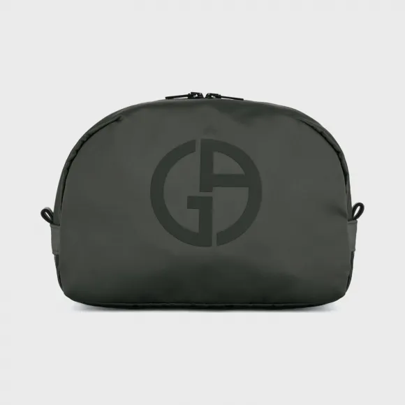 乔治阿玛尼/Giorgio Armani 压花标识和拉链细节梳洗包 46655352qk