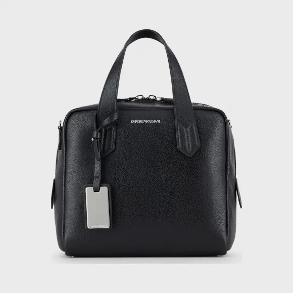 安普里奥·阿玛尼/Emporio Armani 磨毛皮革波士顿包 45474804bc