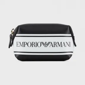 安普里奥·阿玛尼/Emporio Armani 标识饰带人造纳帕皮化妆包 46660383gx