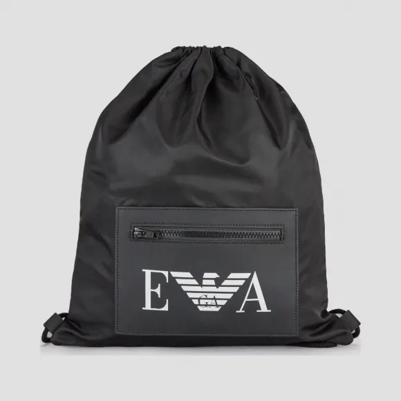 安普里奥·阿玛尼/Emporio Armani 徽标口袋高科技面料小袋式背包 45456563es