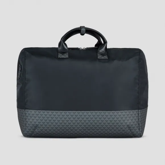 安普里奥·阿玛尼/Emporio Armani PVC 通体印花字母组合尼龙行李袋 45449541gu