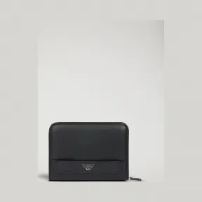 安普里奥·阿玛尼/Emporio Armani 手柄款搓纹皮革收纳袋 46606434te